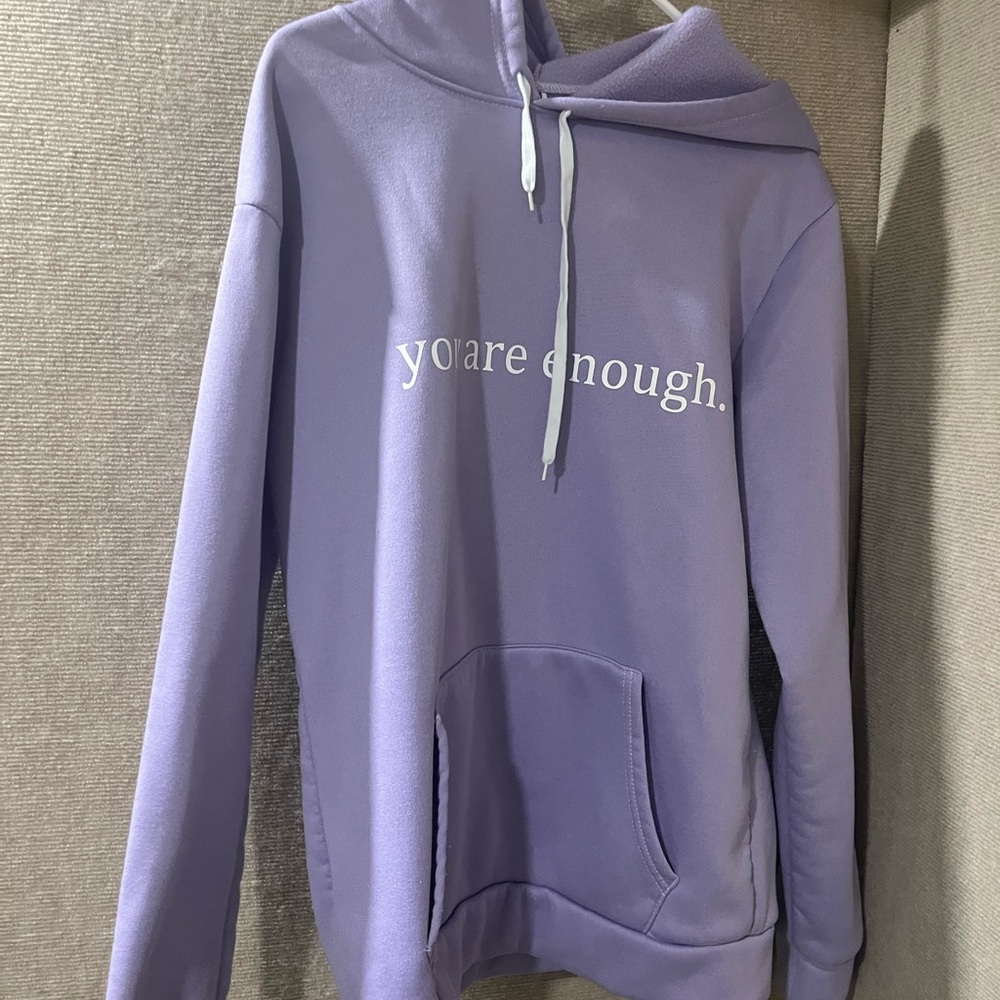 Lavender Hoodie with Positive Message